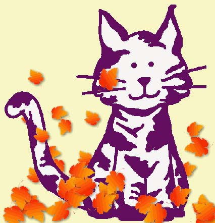 Autumn Purple Cat by Purple Cat Arts