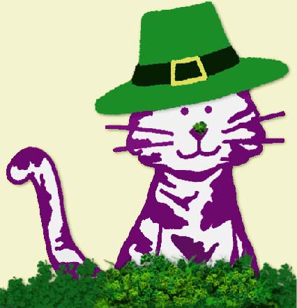 Irish Purple Cat by Purple Cat Arts