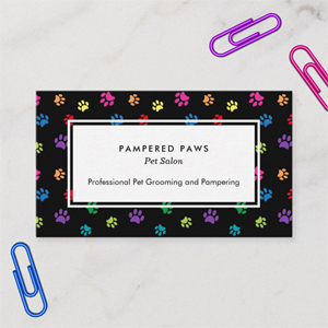 Pet Salon Business Cards by Purple Cat Arts